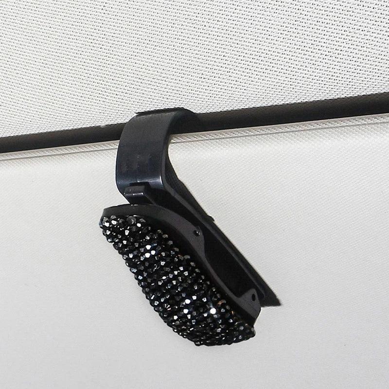 Rhinestone Sun Visor Sunglasses Clip Holder - StarsKing Technology