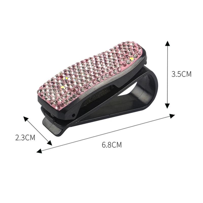 Rhinestone Sun Visor Sunglasses Clip Holder - StarsKing Technology