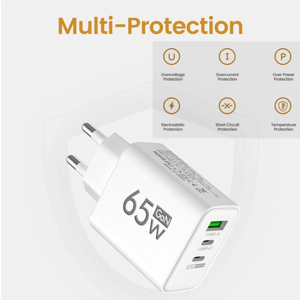 Super Fast Charging adapter EU/US (65W) - StarsKing Technology