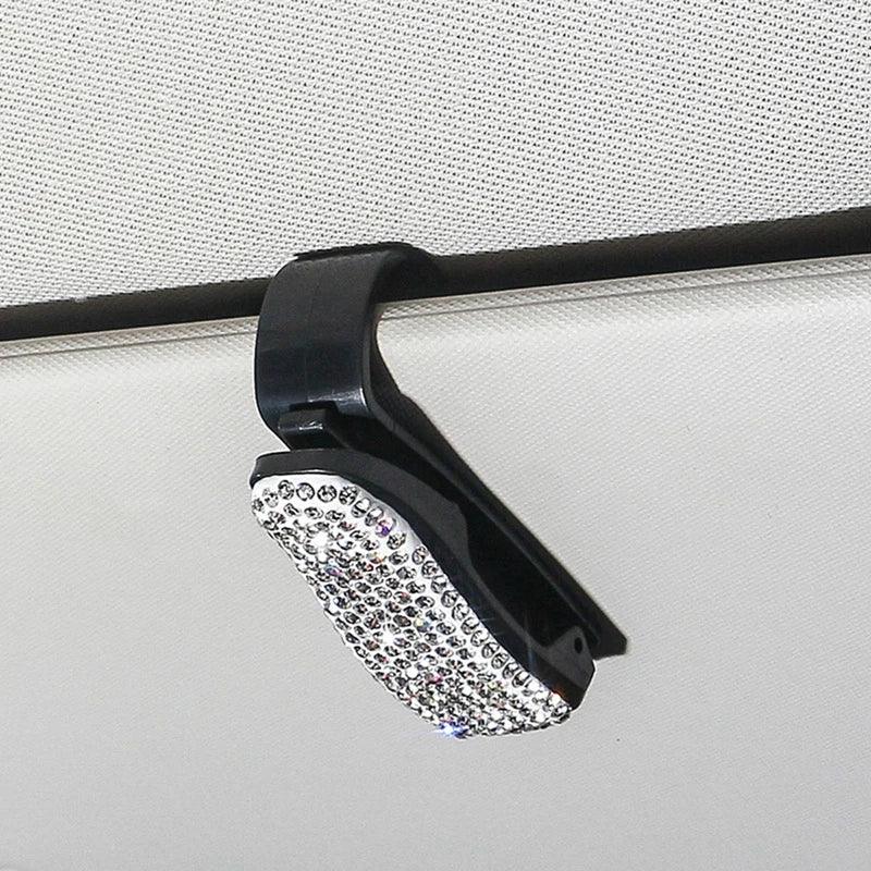 Rhinestone Sun Visor Sunglasses Clip Holder - StarsKing Technology