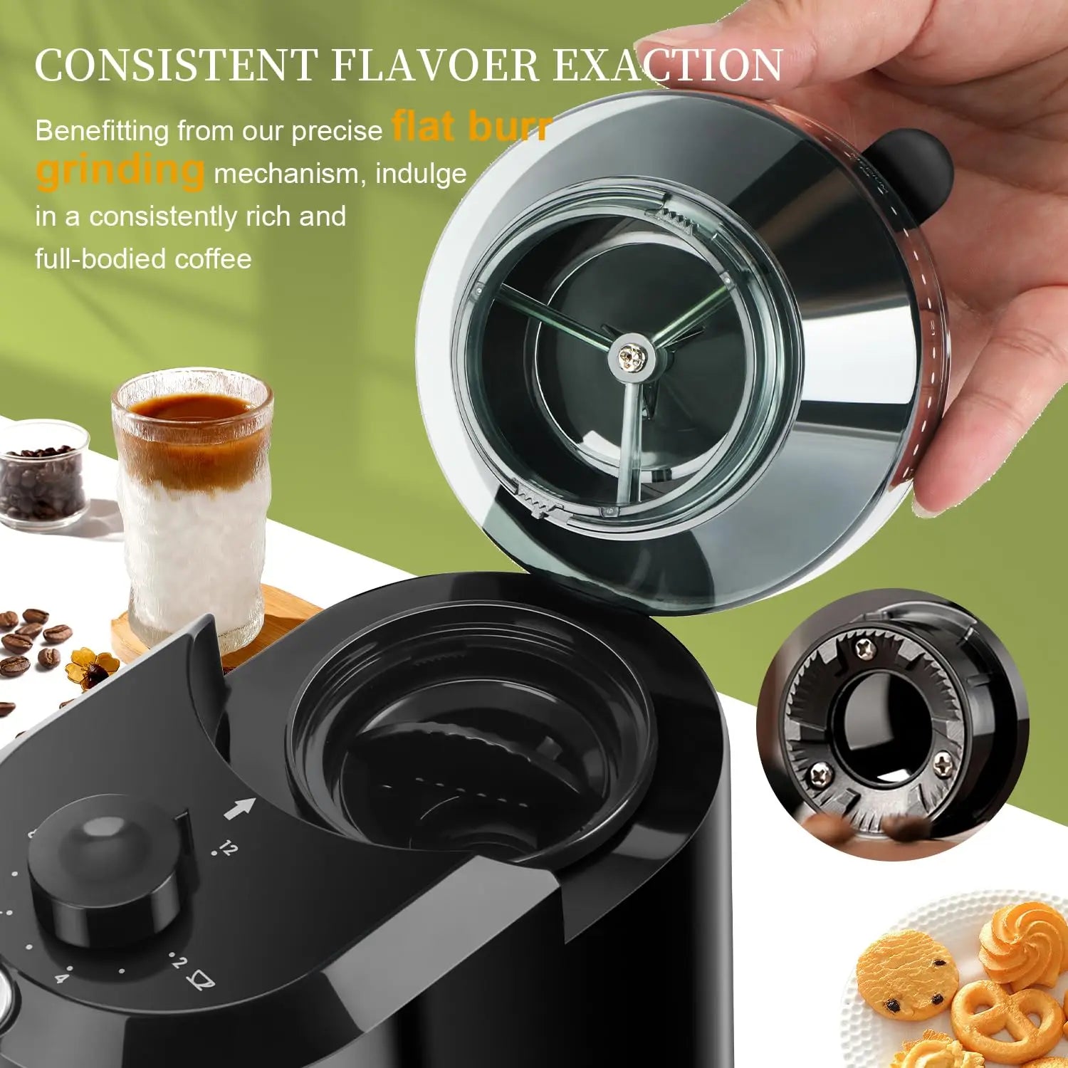 Adjustable Burr Coffee Grinder (220V) - StarsKing Technology