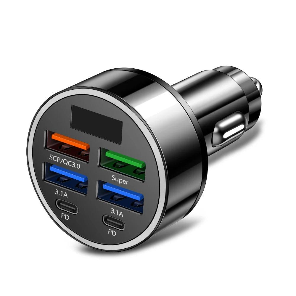 100W 6-Port Fast Car Charger - StarsKing Technology