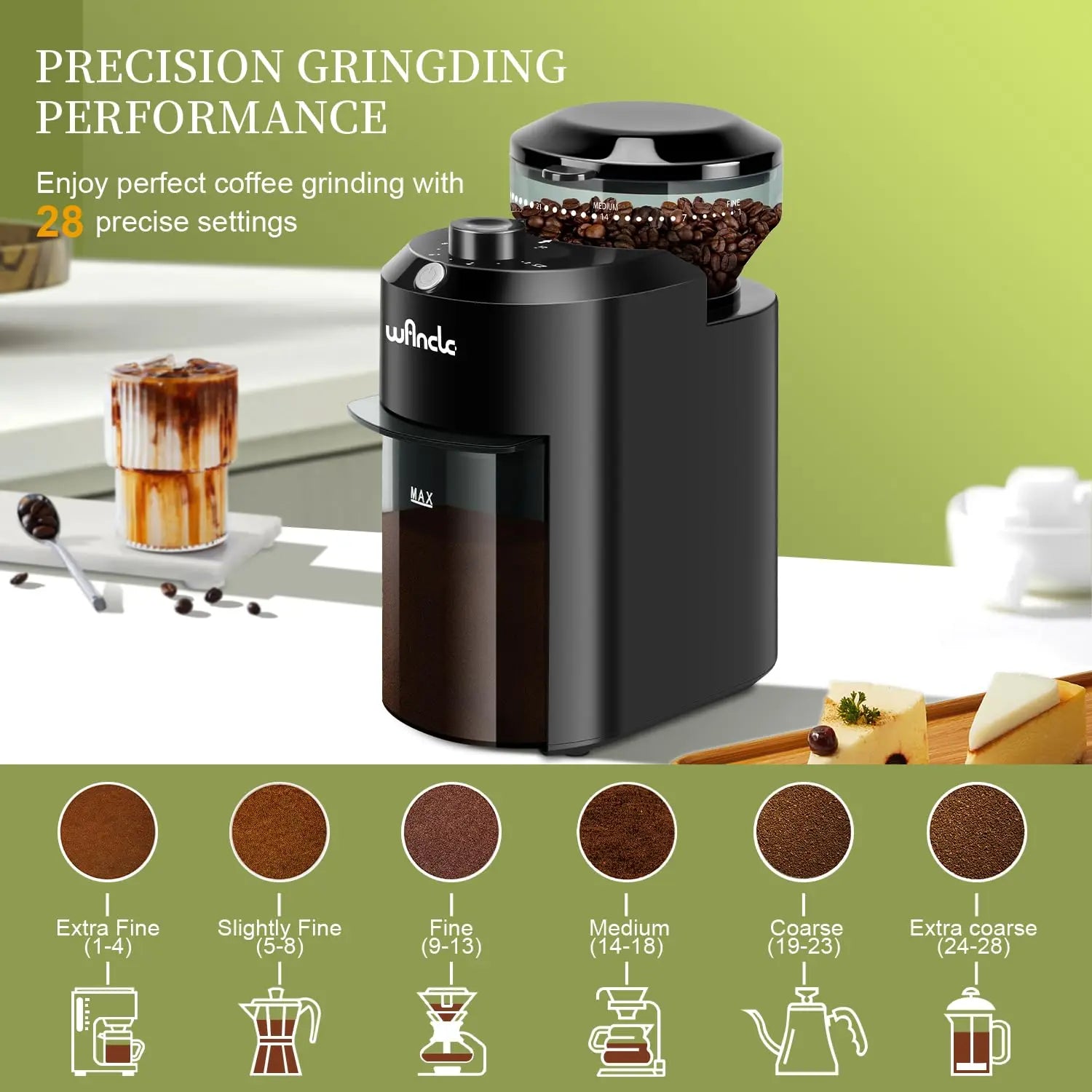 Adjustable Burr Coffee Grinder (220V) - StarsKing Technology