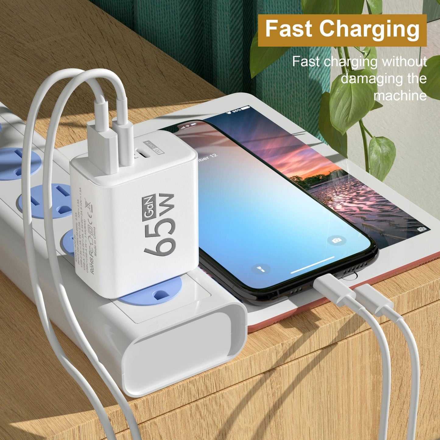 Super Fast Charging adapter EU/US (65W) - StarsKing Technology