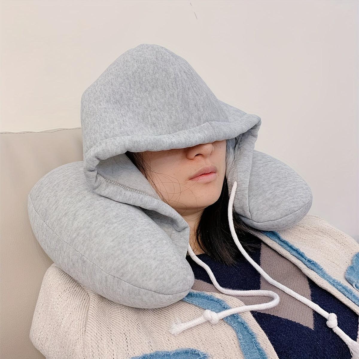 Hooded U-Shaped Travel Pillow - StarsKing Technology