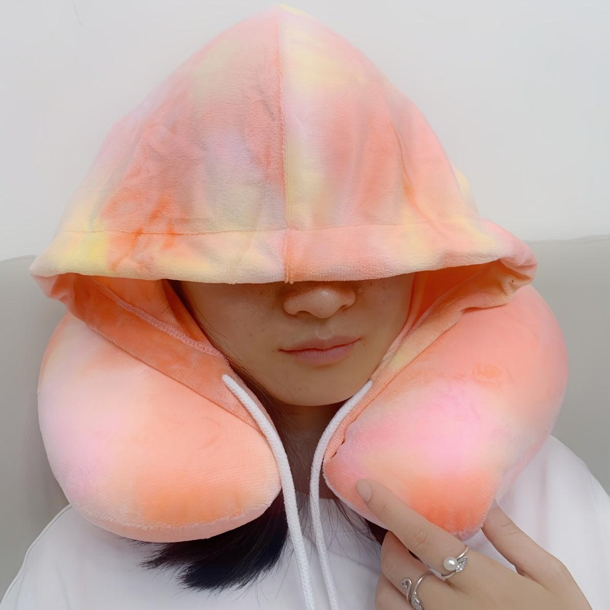 Hooded U-Shaped Travel Pillow - StarsKing Technology